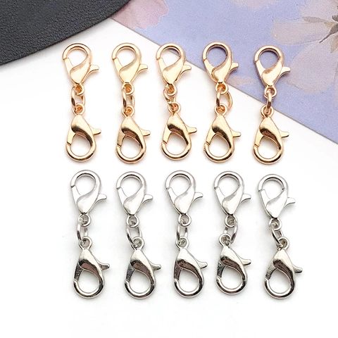 Zinc Alloy Double Ended Lobster Clasp Jewelry Connectors For DIY Necklace Bracelet Crafting Jewelry Making Findings