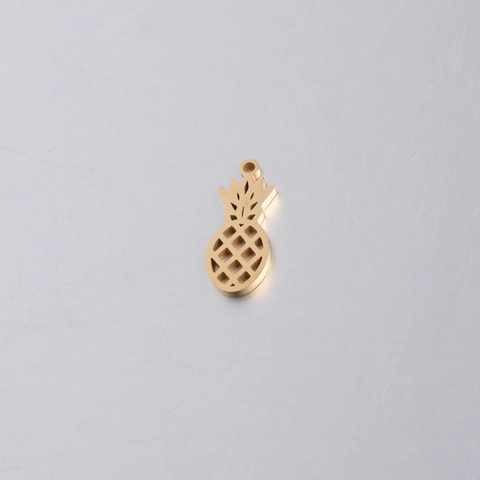 Colgante De Piña Acero Inoxidable Hueco Dije Fruta Para DIY Creación De Joyas Accesorios Pulido Espejo