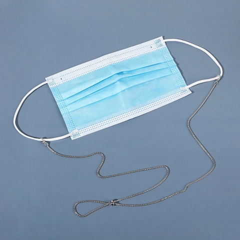 Chaîne De Lunettes Minimaliste En Alliage Métallique Cordon De Masque Antidérapant Boucles Silicone Fermoir Mousqueton
