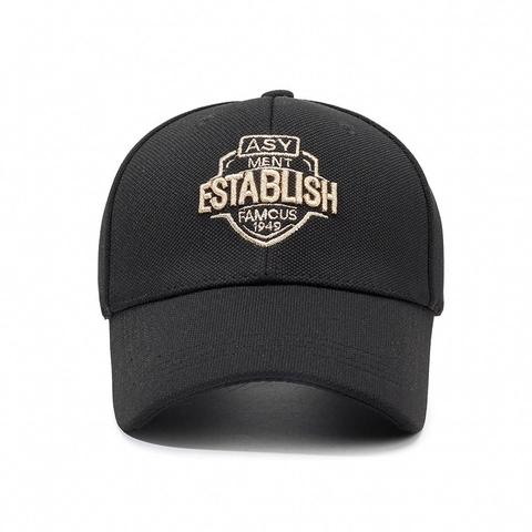 Embroidered Letter Baseball Cap Sun Hat Polyester Cotton Adjustable Outdoor Sport Curved Brim Unisex Hat