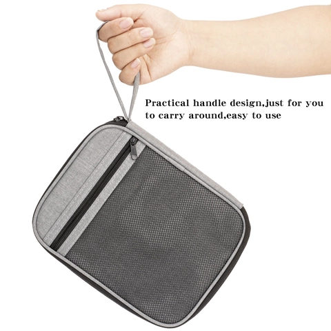 Watch Strap Storage Bag Portable Electronics Organizer Travel Pouch For Smartwatch Bands Data Cables Multi Compartment Fabric Zippered