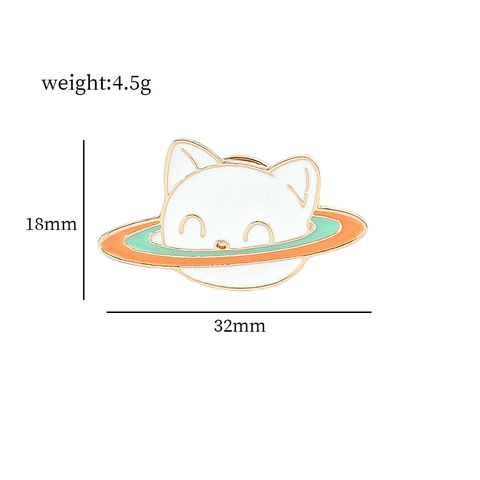 Spilla In Smalto Gatto Astronauta Spaziale Pin In Lega Metallica Distintivo Decorativo Animale Cartone Animato Zaino