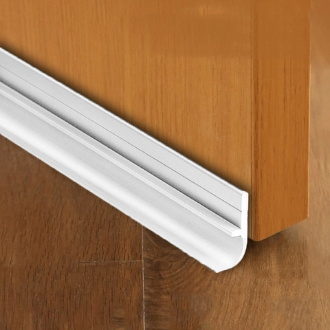 Door Bottom Seal Strip Self Adhesive Flexible Rubber Draft Stopper Soundproof Windproof Weather Stripping Gap Sealer