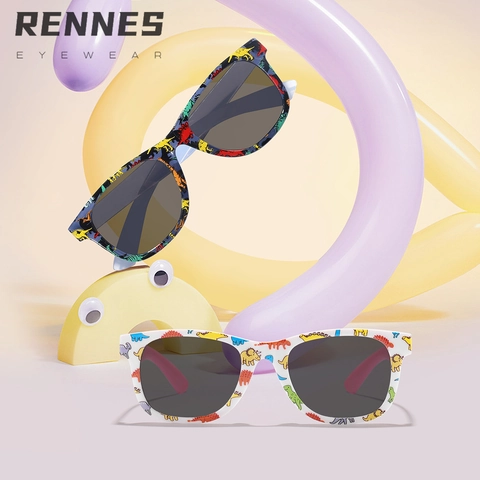 Kinder Sonnenbrille PC Rahmen AC Gläser UV400 Schutz Cartoon Dinosaurier Druck Mode Brillen Für Jungen Mädchen