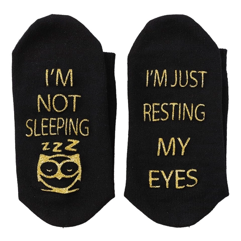 Calcetines Divertidos de Algodón con Estampado de Letras Antideslizantes Eslogan Calcetines de Suelo para Hombre Mujer Casual Transpirable