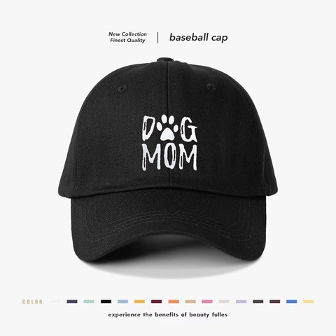 Cappello Da Baseball Dog Mom Cotone Regolabile Protezione Solare Donne Amanti Dei Cani Casual All Aperto Ricamato