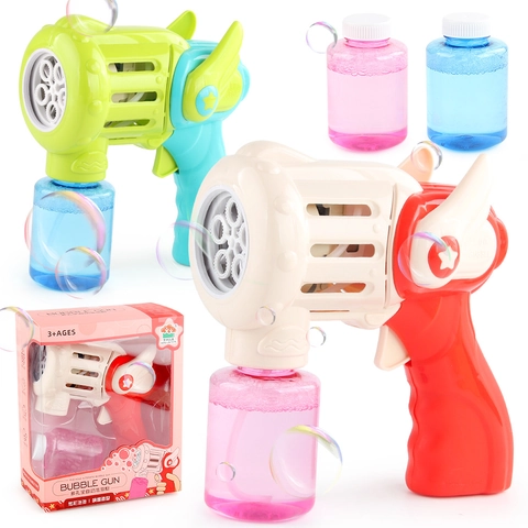 Automatic Electric Bubble Gun With Light 5 Hole Bubble Blower Toy For Kids Summer Outdoor Outdoor Game Activity Toy Gift