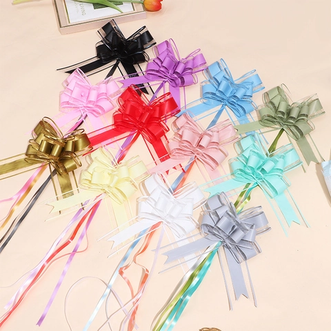Large Organza Ribbon Pull Bows For Gift Wrapping Wedding Car Decoration Christmas Party Supplies Elegant Butterfly Knot