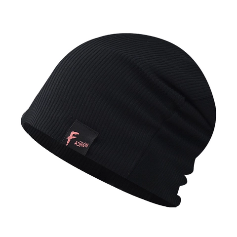 Slouchy Beanie Mütze Rippstrick Baumwolle Stickerei Mode Buchstaben Label Winter Warm Outdoor Casual Für Herren Damen