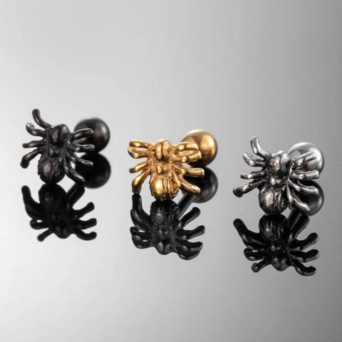 Spin Oorknopjes Roestvrij Staal Schroefsluiting Gothic Punk Kraakbeen Piercing Sieraden Voor Heren Dames