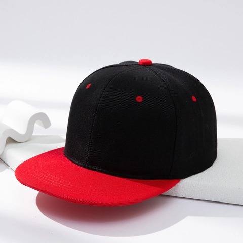 Flat Brim Baseball Cap Polyester Adjustable Solid Color Snapback Hat For Men Women Outdoor Streetwear Casual Sunshade