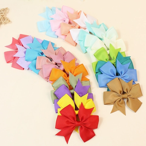 Pinzas Para El Pelo Con Lazo De Cinta De Falla Horquillas De Cocodrilo De Colores Accesorios Para El Cabello De Princesa Para Niñas