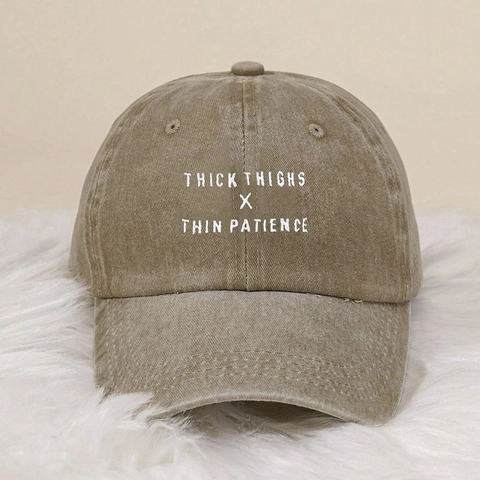 Washed Retro Baseball Cap Embroidered Letter Slogan Vintage Sun Hat Hip Hop Streetwear Adjustable Unisex