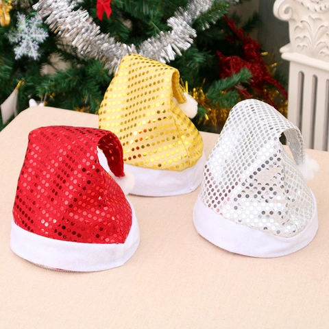 Cappello Di Natale Con Paillettes Cappello Da Babbo Natale Scintillante Accessori Per Costumi Per Adulti