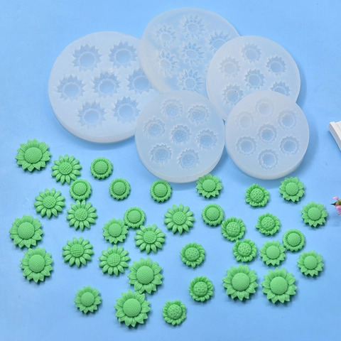 Sunflower Silicone Mold DIY Baking Fondant Cake Mousse Soap Candle Resin Crafting Sun Flower Shape