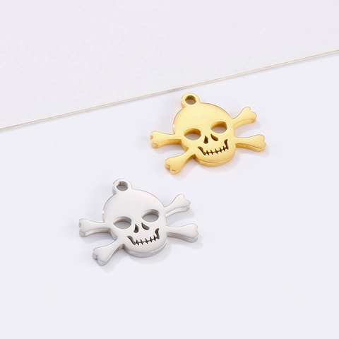 Colgante De Calavera De Acero Inoxidable Para Hacer Joyas Tema Pirata Hip Hop Punk Estilo Gótico Accesorio De Bricolaje