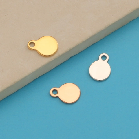 Runde Anhänger 304 Edelstahl Spiegelpoliert Kleine Kreisform Pendants Für DIY Schmuckherstellung Zubehör