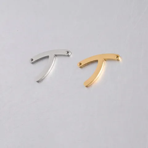 Conectores De Colgantes De Hueso De La Suerte De Acero Inoxidable Pulido Acabado Espejo Minimalista Para Hacer Joyas DIY