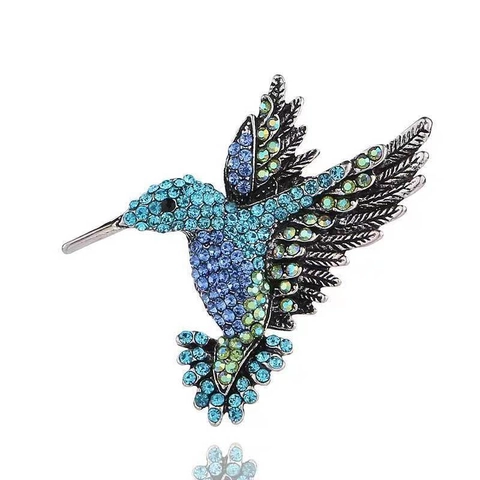 Spilla Colibrì Lega Con Strass Spille Animali Vintage Gioielli Di Moda Eleganti Per Donne