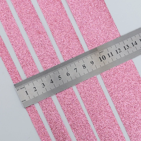 Roze Glitterlint Glinsterende Polyester Singelband Voor Cadeauverpakking Kerst Decoratie Taart Doos DIY Knutselen Bruiloft Feest
