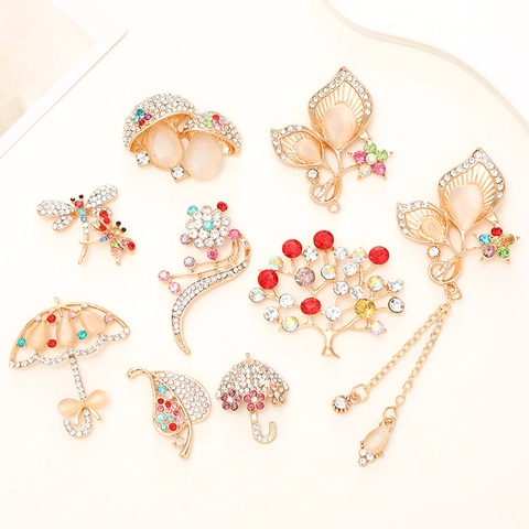 Ciondoli In Lega Con Strass Accessori Per Gioielli Fai Da Te Forme Di Fungo Ombrello Foglia Libellula Colorato Novità