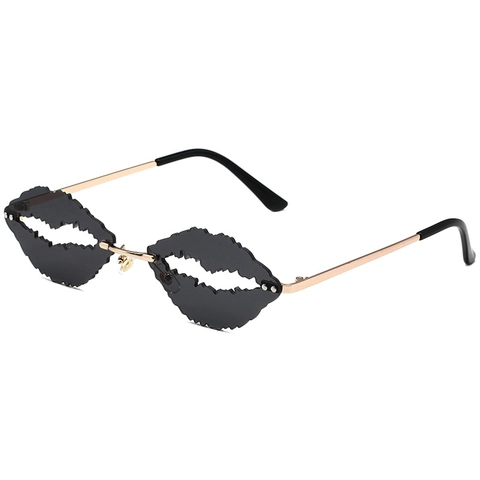 Gafas De Sol Retro Para Mujeres Con Forma Especial De Espejo Sin Marco