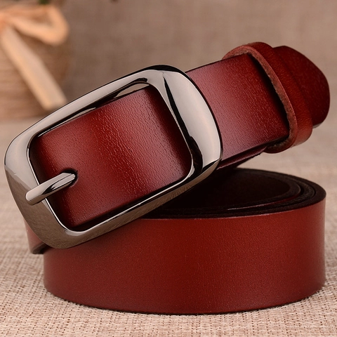 Dames Mode Riem van Gespleten Rundleer Minimalistische Legering Gesp Middelriem Casual Commute Jurk Jeans Riem voor Dames
