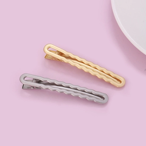 Wellenförmige Metall Haarklammer Minimalistische Hohle Legierung Entenschnabel Clip Mode Haarschmuck Für Frauen Mädchen