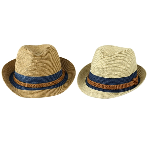 Καλοκαιρινό Ψάθινο Καπέλο Fedora Panama Υφαντό Χαρτί Αντηλιακή Προστασία Αναπνεύσιμο Διακοπές Παραλία Ρετρό Τζαζ Στυλ Άνδρες Γυναίκες