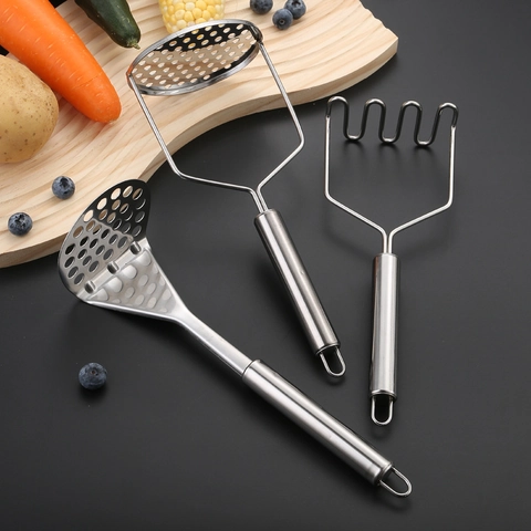 Stainless Steel Potato Masher Manual Food Crusher Ricer Fruit Vegetable Tool Kitchen Hand Press Accessory