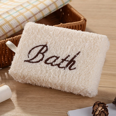 Natuurlijke Loofah En Sisal Bad Spons Pad Exfoliërende Body Scrubber Voor Douche Spa Milieuvriendelijke Huidverzorging