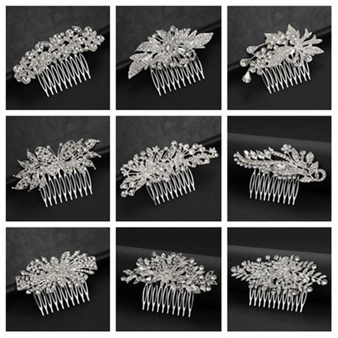 Pettine Per Capelli Da Sposa Strass Lega Farfalla Foglia Cristallo Accessori Per Capelli Da Sposa Per Donna