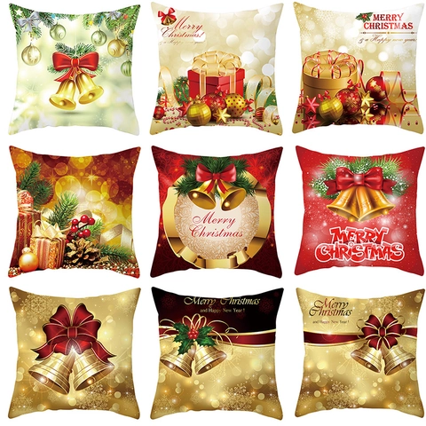 Kerst Kussensloop Zacht Kort Pluche Sierkussenhoes Sofa Woonkamer Feestelijke Decoratie Digitale Print