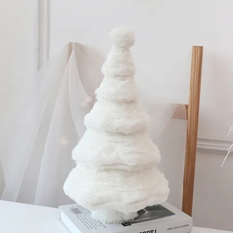 Décoration Mouton Noël Feutre Laine Pieds Bois Mini Arbre Peluche Décoration Bureau Nordique Minimaliste Fête Noël