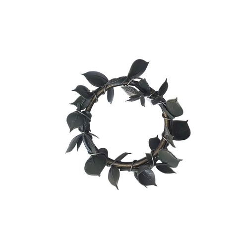 Napkin Rings Artificial Green Leaves Eucalyptus Wreath With Iron Wire Base Rustic Farmhouse Style Table Decor For Wedding Party