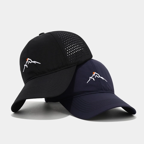 Baseballkappe Mesh Schnelltrocknend Leicht Outdoor Sport Atmungsaktiv Sonnenschutz Bergstickerei Verstellbar Unisex