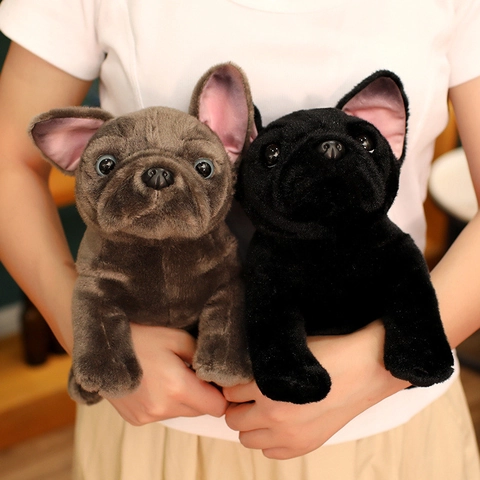 Simulation French Bulldog Plush Toy Soft Stuffed Animal Puppy Doll Realistic Dog Home Decor Birthday Gift For Kids