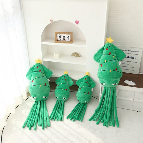 Bambola Di Peluche Polpo Albero Di Natale Giocattolo Stella Regalo Di Vacanza Decorazione Casa Ricamo Colorato