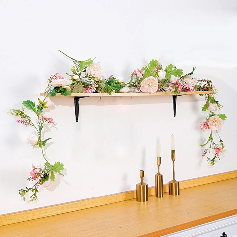 Realistic Artificial Rose Vine Garland Satin Cloth Hanging Flowers For Wedding Arch Home Party Wall Decor