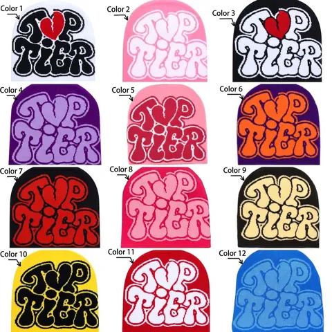 Knitted Beanie Hat Acrylic Warm Winter Y2K Jacquard Streetwear For Men And Women Fashion Soft Skull Cap