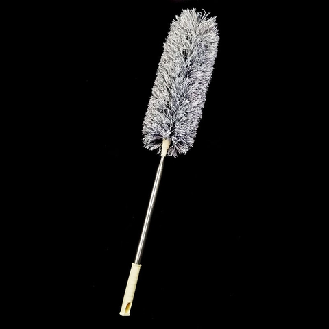 Spolverino In Microfibra Con Asta Telescopica In Acciaio Inossidabile Lungo Raggio Flessibile Per Pulizia Soffitti
