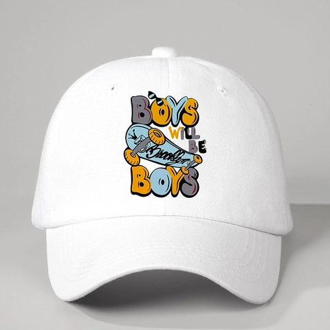 Boys Baseball Cap Baumwolle Polyester Verstellbare Sonnenhut Graffiti Skateboard Druck Street Style Für Kinder
