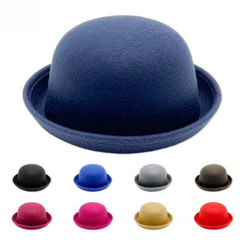 Vintage Japanischer Stil Eltern-Kind Melone Baumwolle Filz Kuppel Kappe Für Damen Herren Kinder Casual Cosplay Party Zubehör