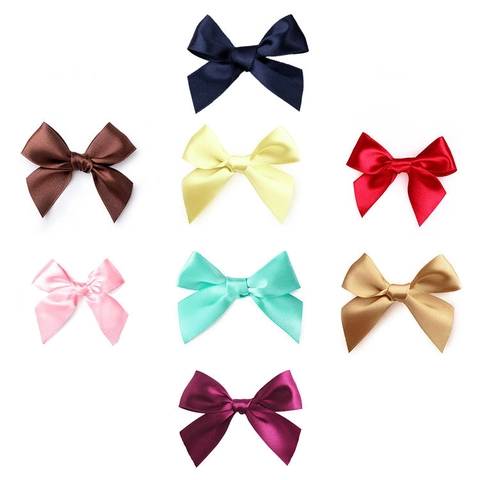 Mini Fiocchi Di Nastro Di Raso Fatti A Mano Per Confezioni Regalo Decorazione Fai Da Te Accessori Artigianali Poliestere