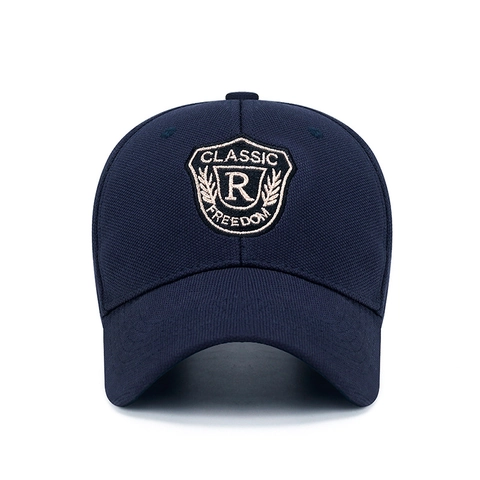 Casquette de Baseball en Polyester Unisexe Sommet Rigide Broderie Écusson Lettre Protection Solaire Réglable Mode Sport de Plein Air