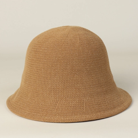 Sombrero De Pescador De Punto Mujer Satén Helada Protección Solar Plegable Verano Ajustable Color Sólido Gorra Trendy