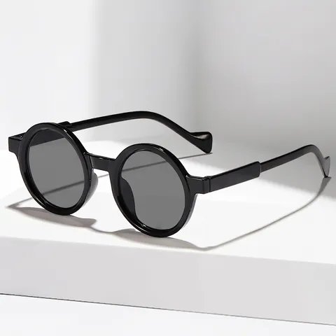 Retro Runde Sonnenbrille PC Rahmen AC Gläser UV400 Schutz Vintage Mode Outdoor Brillen Für Damen Und Herren