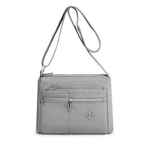 Women's Casual Waterproof Nylon Crossbody Bag Multi-Pocket Daily Shoulder Bag Fashion Travel Small Square Bag