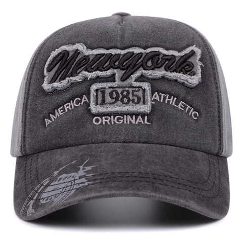 Gorra De Béisbol De Algodón Lavado Vintage Bordado De 1985 New York Patchwork Ajustable Gorra Deportiva Americana