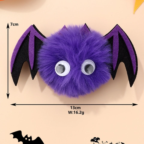 Halloween Lila Plüsch Fledermaus Haarspange Für Kinder Party Kostüm 3D Filz Flügel Eule Kopfschmuck Handgefertigt Deko